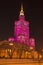 Palace of culture in Warsaw-illumination