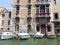 Palace, with gothic windows and balconies in Grand canal, Venezia