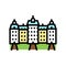 palace house color icon vector illustration