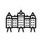 palace house line icon vector illustration