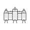 palace house line icon vector illustration