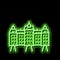 palace house neon glow icon illustration