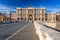 The Palace of Justice seen from the Ponte Umberto bridge in Rome, Italy