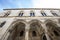 Palace porch and vaulted arcade with Renaissance styled column capitals in the old town of Dubrovnik, Croatia