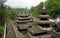 Palace roofs in Enshi Tusi imperial ancient city in Hubei China