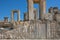 Palace in ruins with ancient bas-relief in Persepolis