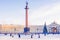 Palace Square in St. Petersburg in winter