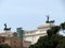 The palace of Venice and Vittoriano on the square of Venice. View from forum, Rome Italy