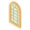 Palace window frame icon, isometric 3d style