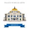 Palacio De Bellas Artes Mexico vector flat attraction landmarks