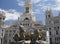 Palacio de Cibelas with statue and fountain Madrid Spain