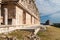 Palacio del Gobernador Governor`s Palace building in the ruins of the ancient Mayan city Uxmal, Mexico. Pyramid of the