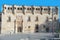 The Palacio del Infantado and a blue sky in the city of Guadalajara