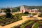 Palacio Estoi, Portugal, View of the gardens of the Palace of Estoi.