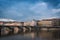 Palacky bridge over Vltava river in Prague, Czech Republic