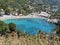 Palaiokastritsa beach in summer in corfu  island greece