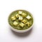 palak paneer on white bowl isolated with white background generative AI