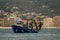 Palamos, Catalonia, may 2016: Fishing boat fishing trawls