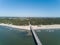 Palanga Lietuva Baltic Sea Seaside Aerial drone top view