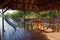 Palapa over water with hammock