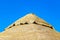 Palapa roof with clear blue sky in paradise in Mexico