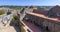 The Palatial Residence (Pacos Novos) on the right, and the ruins of the Nossa Senhora da Pena church on the left