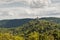 Palatinate Forest with the ruins of Anebos and Scharfenberg, Germany