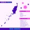 Palau - Australian Continent Countries. Covid-29, Corona Virus Map Infographic Template EPS 10