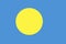 Palau flag background illustration blue Pacific Ocean gold full moon