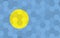 Palau flag illustration. Futuristic Palauan flag graphic with abstract hexagon background vector. Palau national flag symbolizes