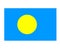 Palau Flag National Oceania Emblem Symbol Icon Vector