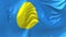 Palau Flag Waving in Wind Continuous Seamless Loop Background.