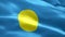 Palau island flag Motion Loop video waving in wind. Realistic Palauan Flag background. Palau Flag Looping Closeup 1080p Full HD 19