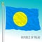 Palau islands official national flag, oceania