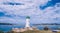 Palau Lighthouse at the beach, Palau North Sardinia, Italy, Punta Faro