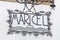 Palau Maricel sign in Sitges Spain