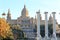 Palau Nacional (National art museum of Catalonia), Four columns and Magic fountain in Barcelona