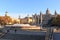 Palau Nacional (National art museum of Catalonia), Four columns and Magic fountain in Barcelona