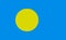 Palau national flag in exact proportions - Vector