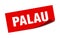 Palau sticker. Palau square peeler sign.