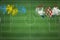 Palau vs Croatia Soccer Match, national colors, national flags, soccer field, football game, Copy space