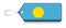 Palaun emoji flag, Label of  Product made in Palau