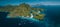 Palawan, Philippines aerial panorama natural scenery of tropical Miniloc island with Big and Small lagoon. El Nido