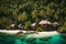 Palawan, Philippines\\\' El Nido. tropical cabin in the woods on Pinagbuyutan Island.