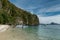 PALAWAN, PHILIPPINES - JANUARY 24, 2018: 7 Commando Beach in El Nido, Palawan, Philippines.