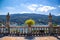 Palazzo Borromeo, Palace exterior view in Isola Bella, Isole Borromee archipelago, Lake Maggiore, Italy