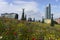 Palazzo Lombardia in Milan, Italy, at springtime