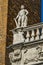 Palazzo Maffei with statue of divinitiy at Piazza delle Erbe in Verona, Italy