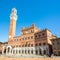 Palazzo Publico and Torre del Mangia Mangia tower in Siena, Tuscany, Italy