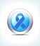 Pale Blue Button Charity Ribbon Awareness, Healthcare & Pharmaceutical Icon, Symbol